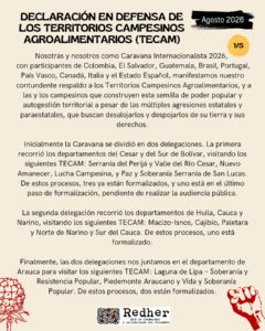 Declaración en Defensa de los Territorios Campesinos Agroalimentarios (TECAM) 2026